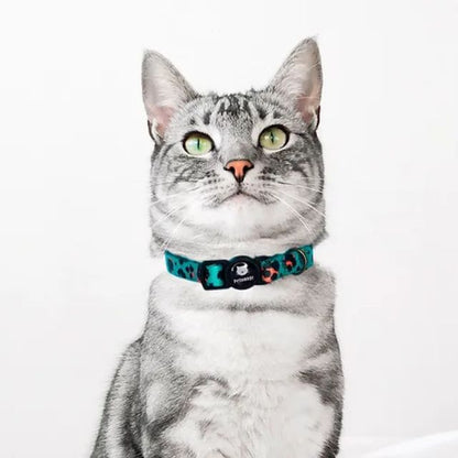 PetLounge Collar Gato - Mint Leopard