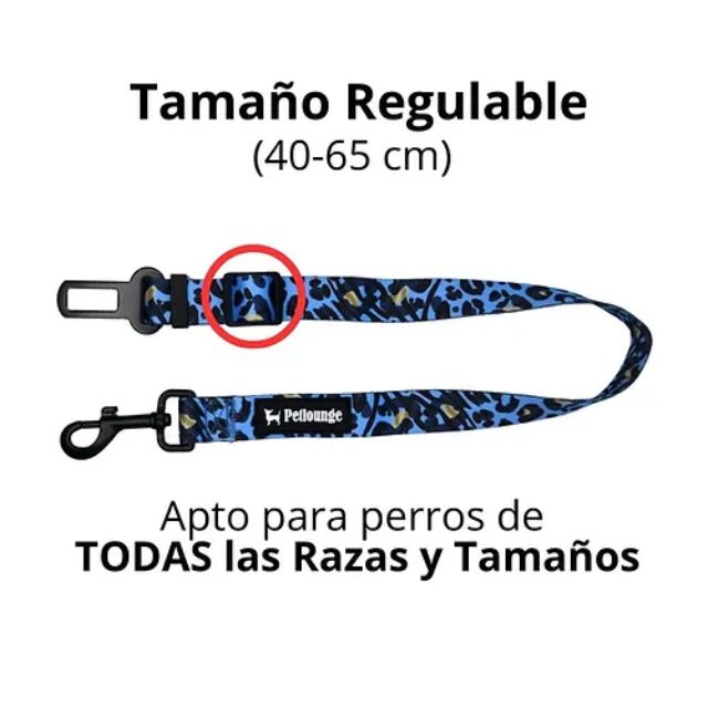 PetLounge Cinturon de Seguridad - Blue Leopard