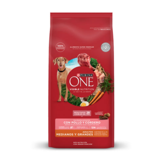 Purina One Adulto Raza M/L Cordero 2 kg