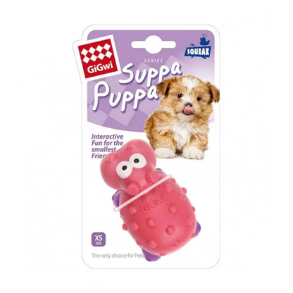 Gigwi Suppa Puppa Cachorro Hipopótamo Rosado/Morado