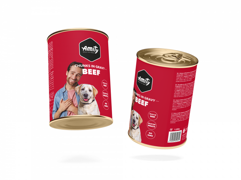 Alimento Húmedo para Perros Amity Chunks Beef y Vegetales -  415 g