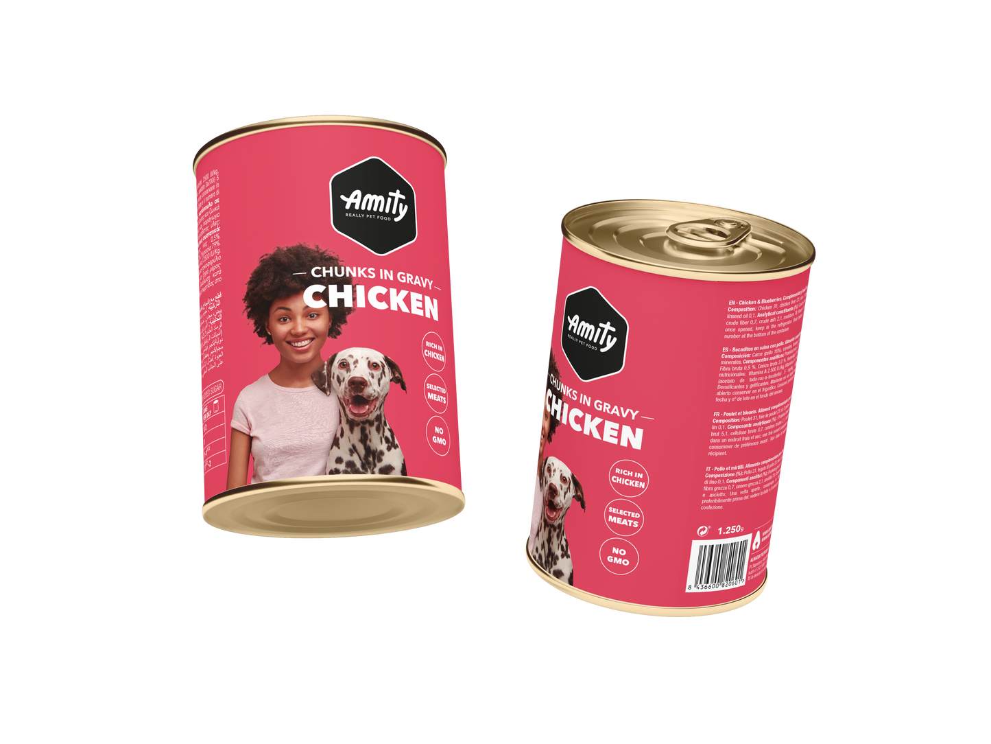 Alimento Húmedo para Perros Amity Chunks Chicken, Turkey y Veg 415gr