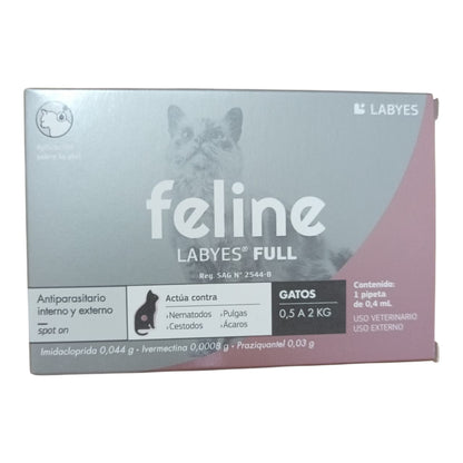 🐱 Feline Labyes Full 0,4 mL – Antiparasitario interno y externo para gatos de 0,5 a 2 kg