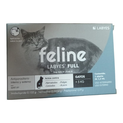 🐱 Feline Labyes Full 1,2 mL – Antiparasitario interno y externo para gatos de más de 5 kg