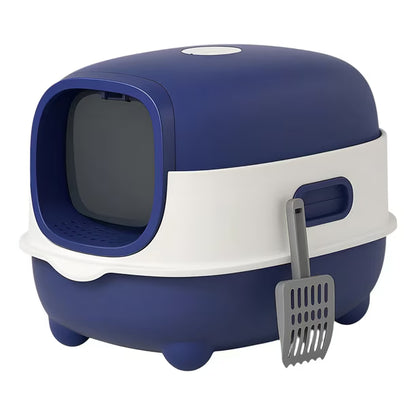 Arenero Grande Para Gato 45 x 36 x 28 cm - Baño para Gatos Color Azul