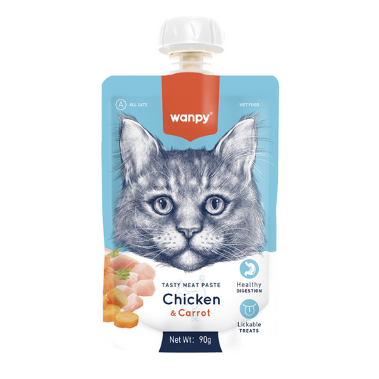 Wanpy Tasty Meat Cat Pollo y Zanahoria 90 gr