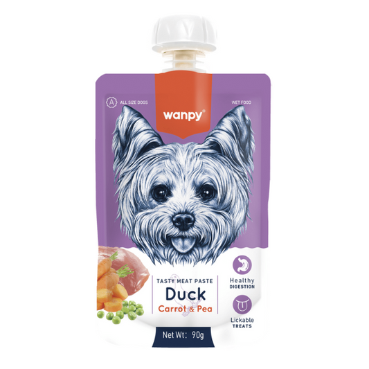 Wanpy Tasty Meat Dog Pato Zanahoria y Guisante 90 gr