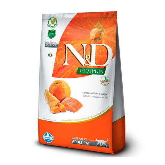 Alimento para Gatos N&D Pumpkin Adulto Salmón y Naranja 1,5 kg