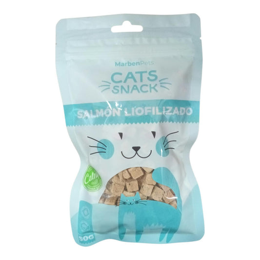 Cats Snack Salmón Liofilizado con Catnip – 50 g
