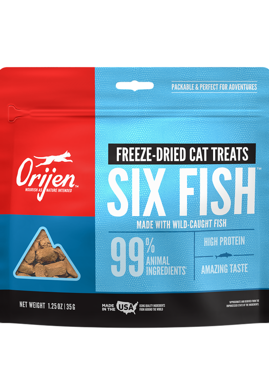 Treats para gatos Orijen Six Fish