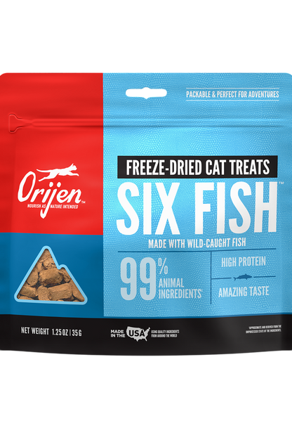 Treats para gatos Orijen Six Fish