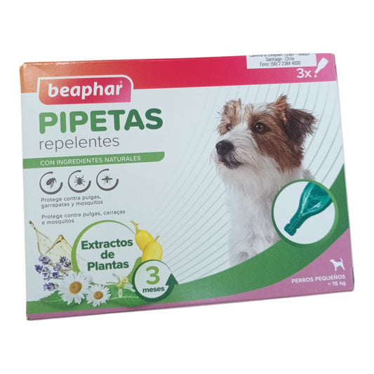 🐶 Pipetas Repelentes Beaphar para Perros Pequeños (menos de 15 kg) – 3 unidades