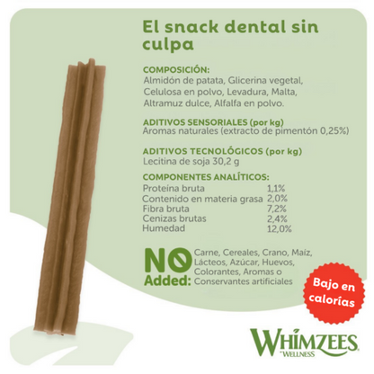 Snack Dental Natural de Uso Diario para Perros Whimzees Puppy S - 28 unidades