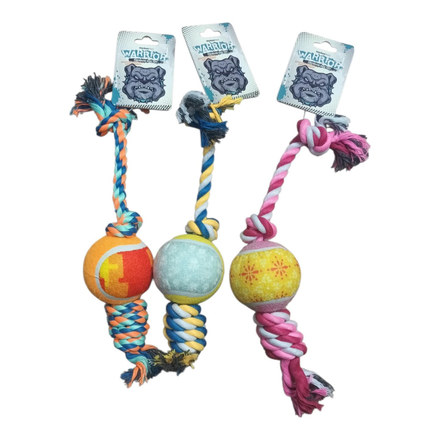 Juguete de Arrastre Warrior Cuerda Alargada y Pelota