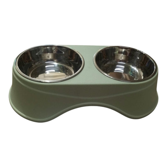 Plato Doble Elevado de Acero Inoxidable
