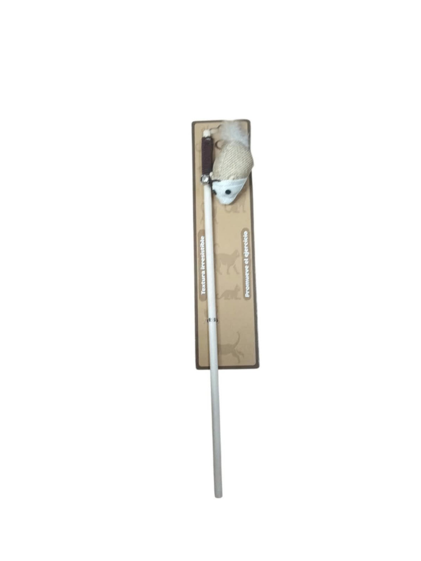 Varilla madera raton de lino con pluma