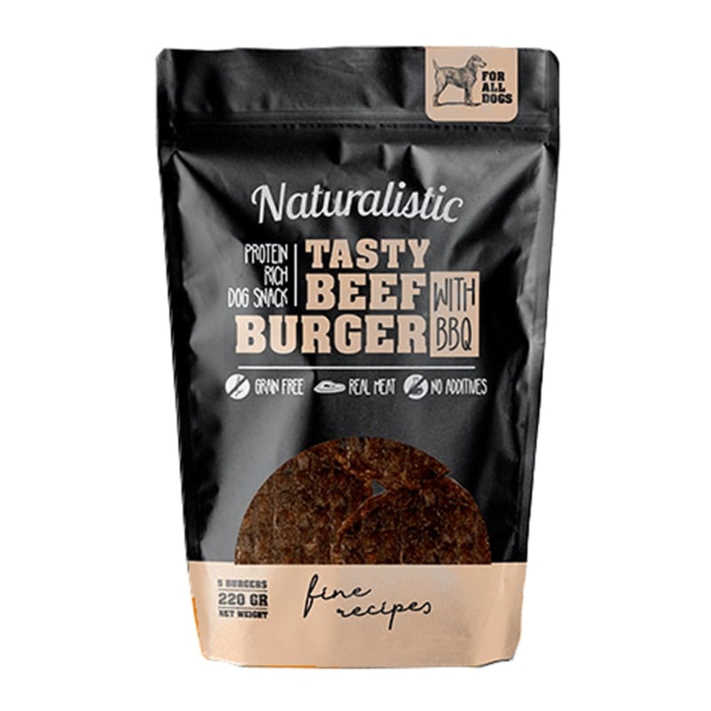 Naturalistic Tasty Burger Whit BBQ 220 gr
