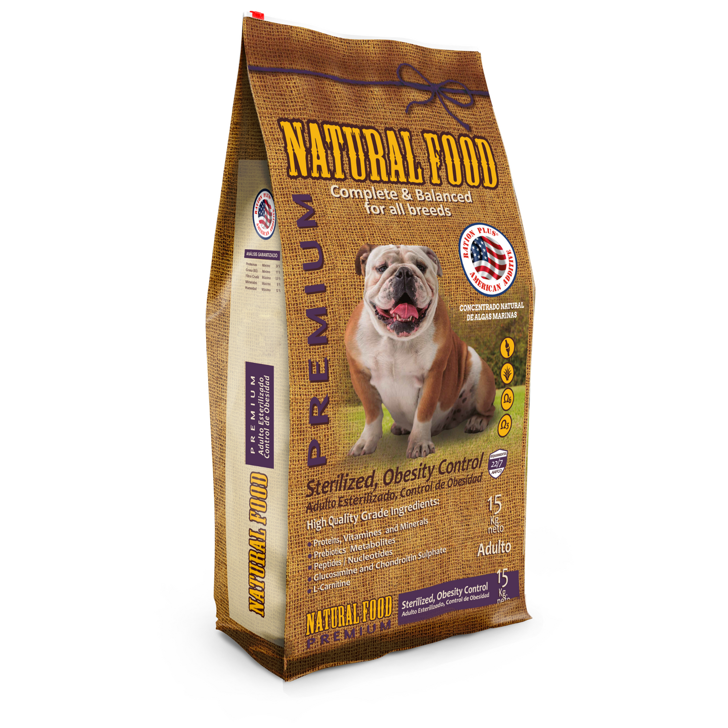 Natural Food Perro Adulto Esterilizado y Control de Peso 15 kg