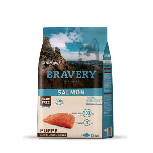 Bravery Salmon Puppy Large/Medium Breeds 12 kg