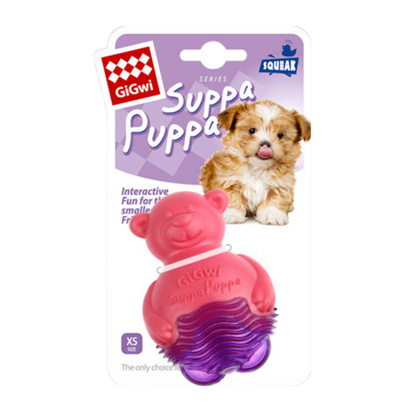 Gigwi Suppa Puppa Cachorro Oso Rosado/ Morado