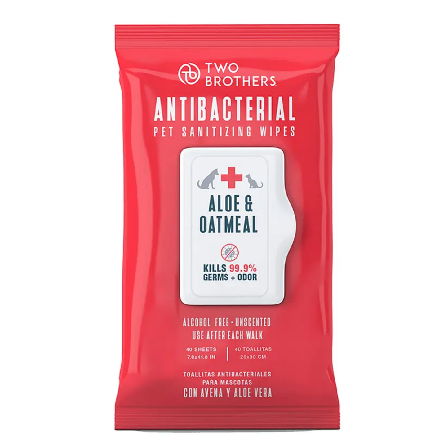 Two Brothers Antibacterial Wipes - 40 toallitas