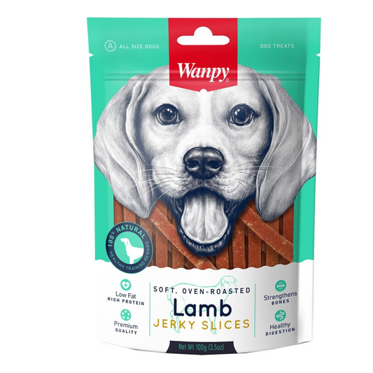 Wanpy Soft Lamb Jerky Slices 100 Grs