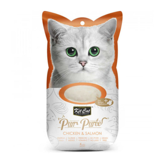 Kit Cat Purr Puree Pollo & Salmón 60 g