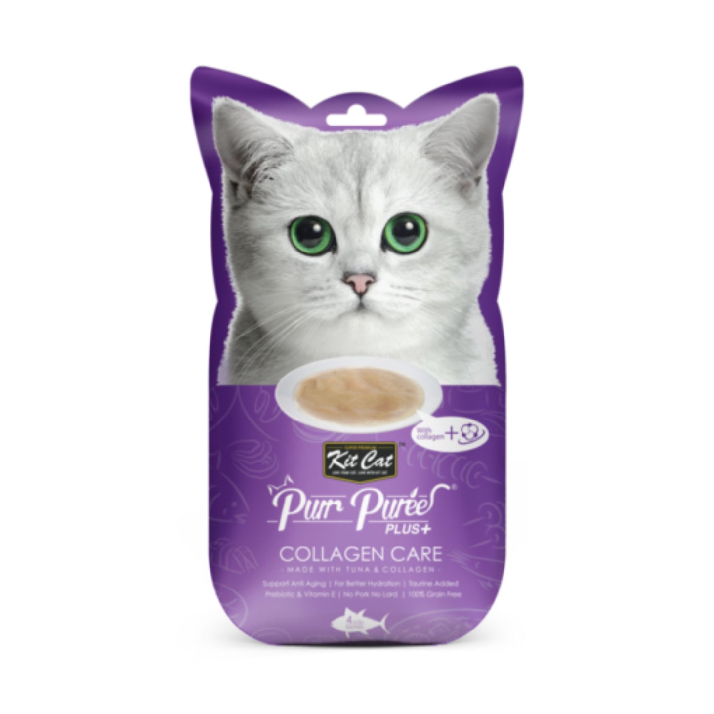 Kit Cat Purr Puree Plus Colágeno Atún